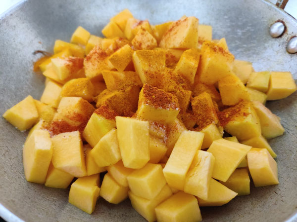 Pumpkin Sabzi Cooking Steps