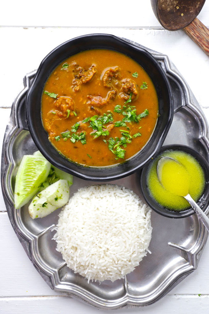 Pahadi Badi Bhaat Thali