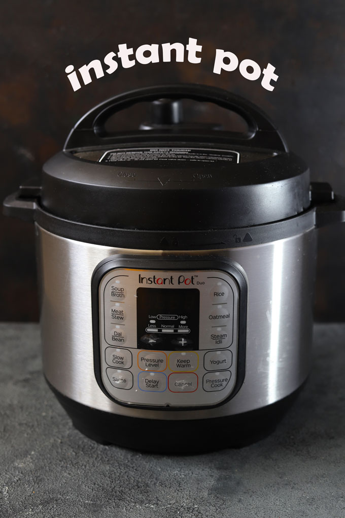 side close up shot of instant pot